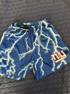 NFL Blue Lightning Mesh Men’s Shorts with NY Logo